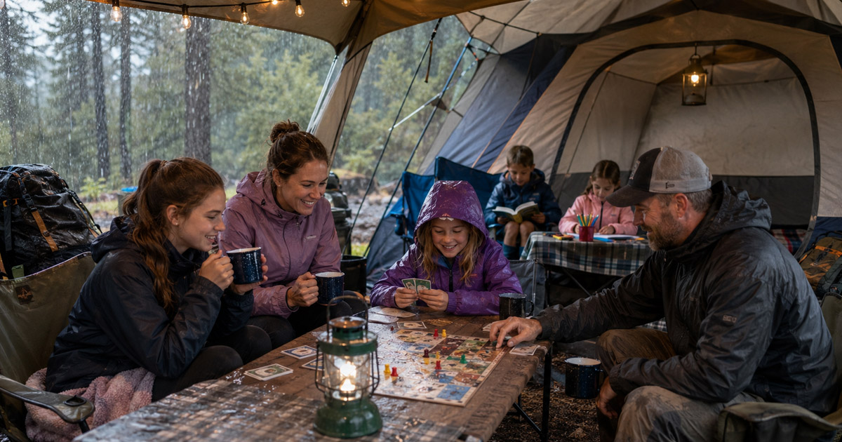 rainy day camping activities