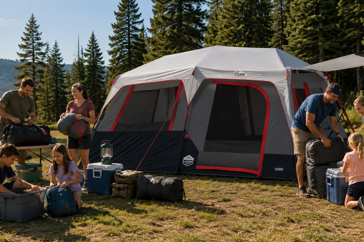 CORE 10 person instant cabin tent with screen room