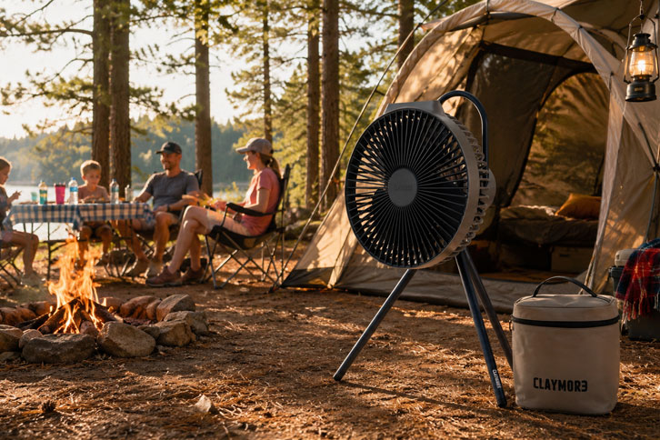 rechargeable tent fan
