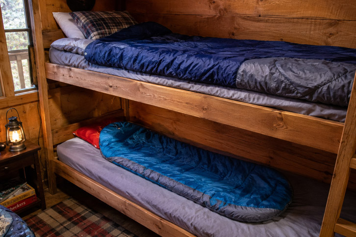 Sleeping bags for cabin camping