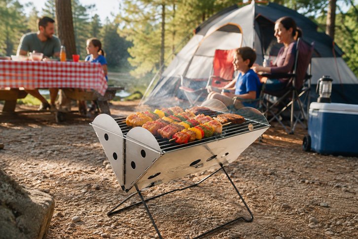 UCO Flatpack - Best Charcoal Grill (and Fire Pit) - charcoal vs propane camping grill
