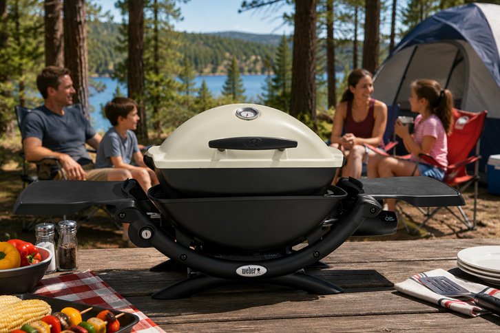 Weber Q1200 - Best Overall - best portable grill camping