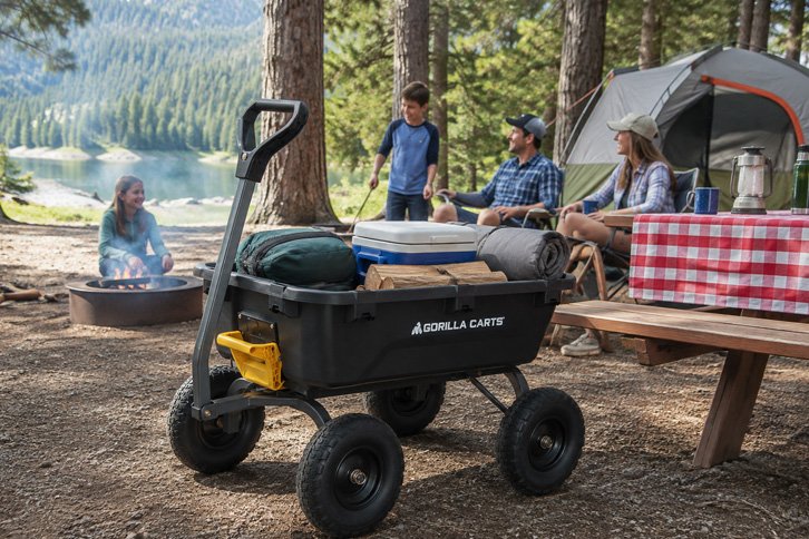Gorilla Carts 7 Cu Ft Collapsible Wagon - Best for Heavy Loads