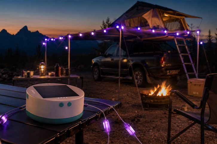 BioLite Luci 44' Solar String Lights - best camping string lights