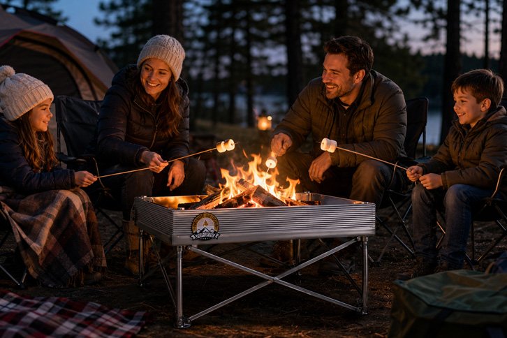 Fireside Outdoor Pop-Up Fire Pit - Best Overall - best portable fire pit
