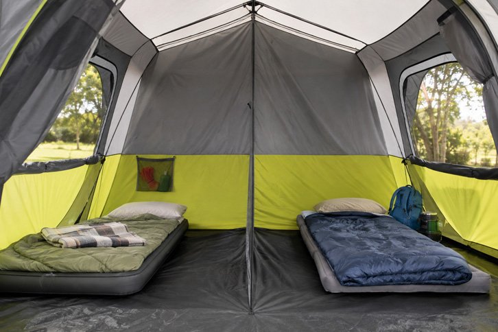 room divider curtain inside Core 9-Person Instant Cabin Tent