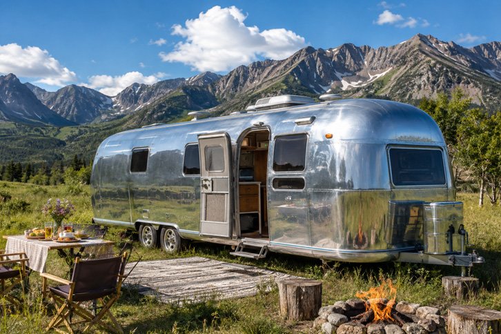 Airstream Trailers family camping
